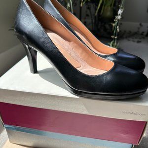 Leather Platform Pumps